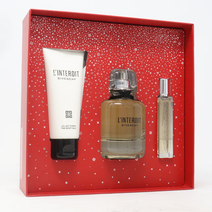 Givenchy L'interdit Eau De Parfum 3-Pcs Gift Set  / New With Box