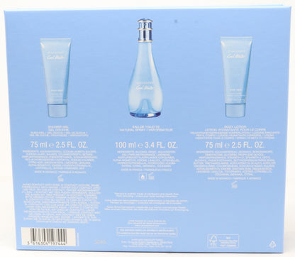 Davidoff Cool Water Eau De Toilette 3 Pcs Set  / New With Box