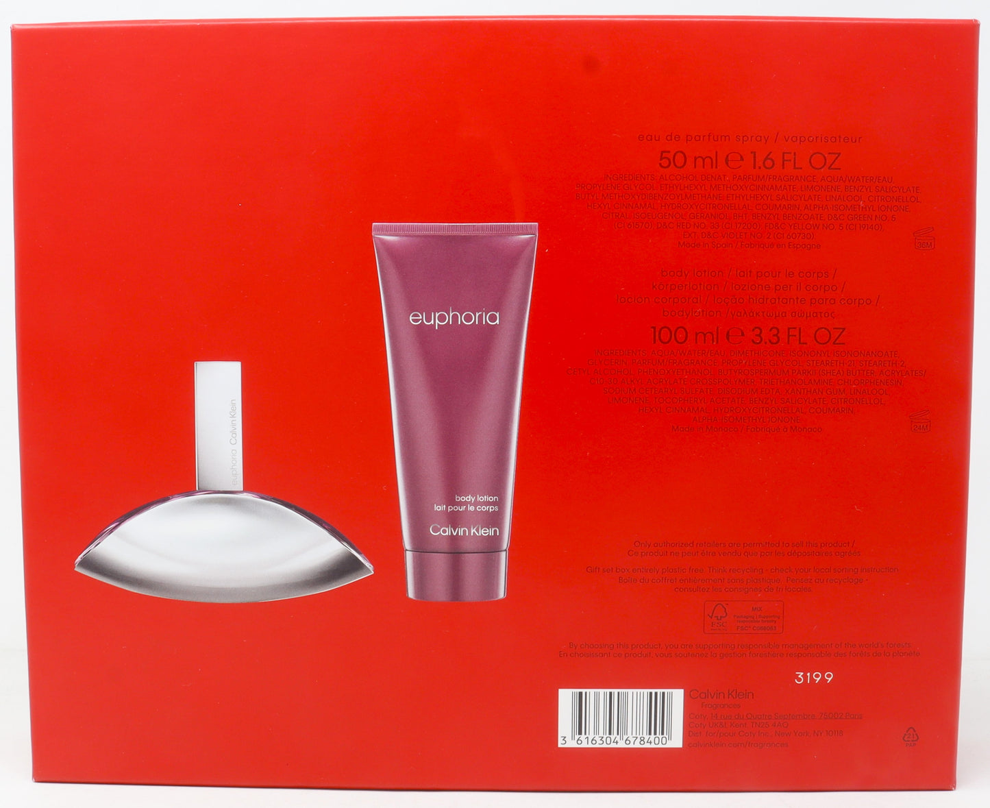 Calvin Klein Euphoria Eau De Parfum 2-Pcs Gift Set  / New With Box