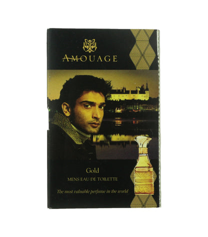 Amouage 'Gold' Eau De Toilette Spray For Man .05oz Carded Vial (Vintage Formula)