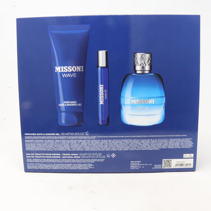 Missoni Wave Pour Homme Eau De Toilette 3-Pcs Set  / New With Box