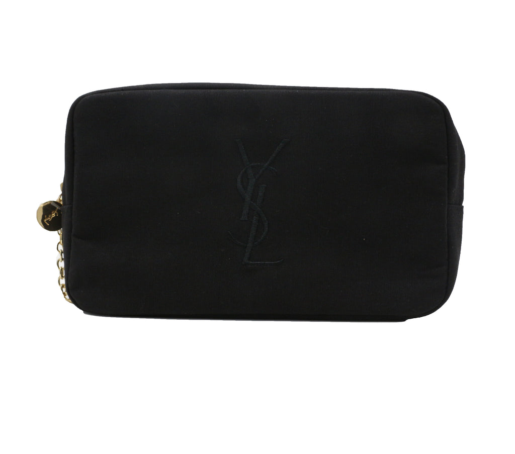 Yves Saint Laurent cosmetic bag  Black makeup bag, Yves saint