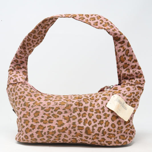 Vintage Pink Leopard Print Handbag