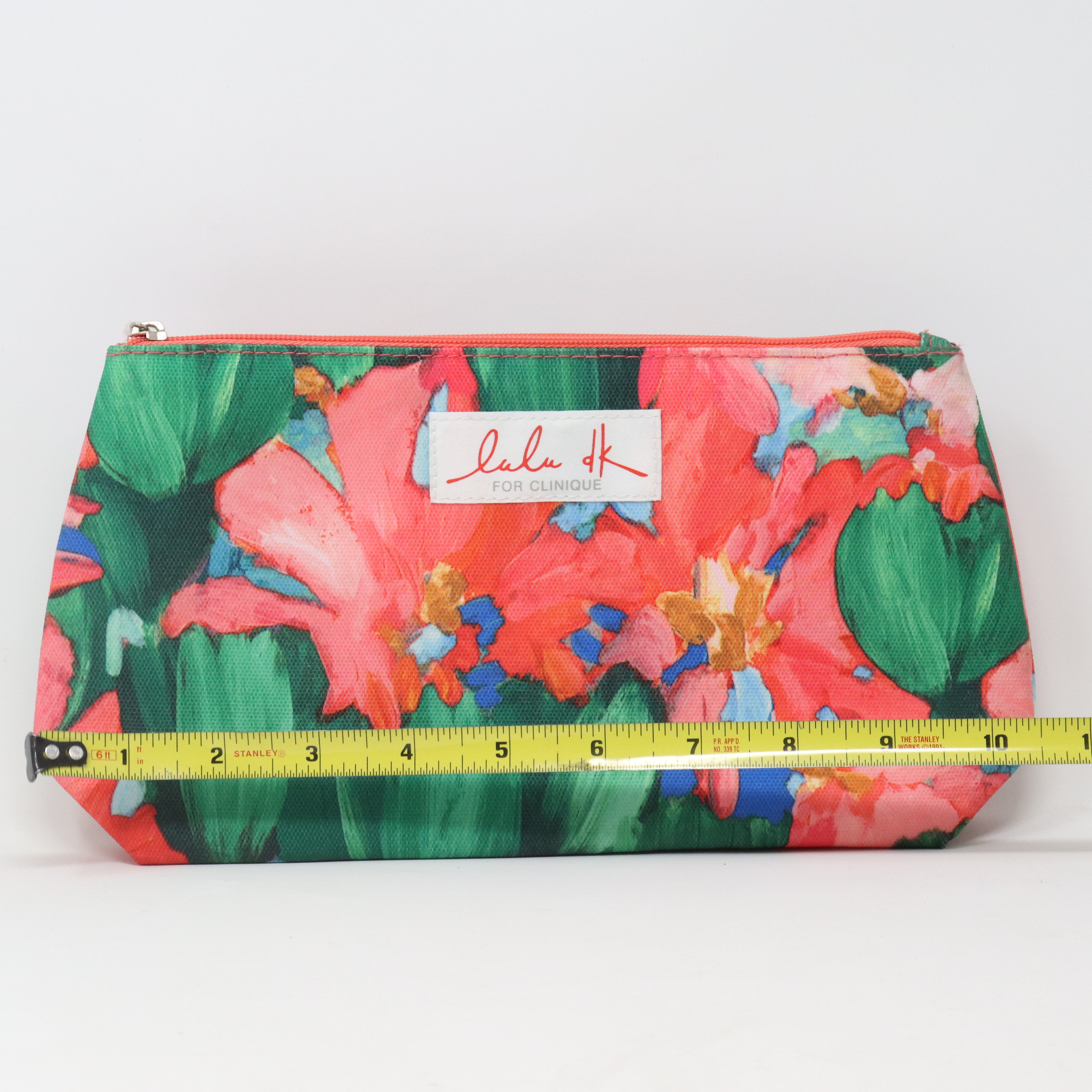 Clinique Lulu Dk Floral Print Cosmetic Bag Eaudeluxe