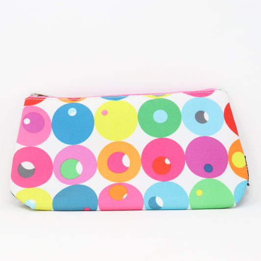 Colorful And Black Circles Cosmetic Bag