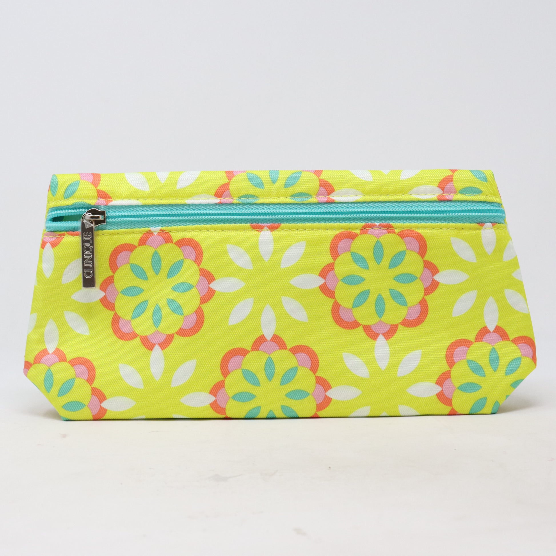 Yellow Flower Print Cosmetic Bag