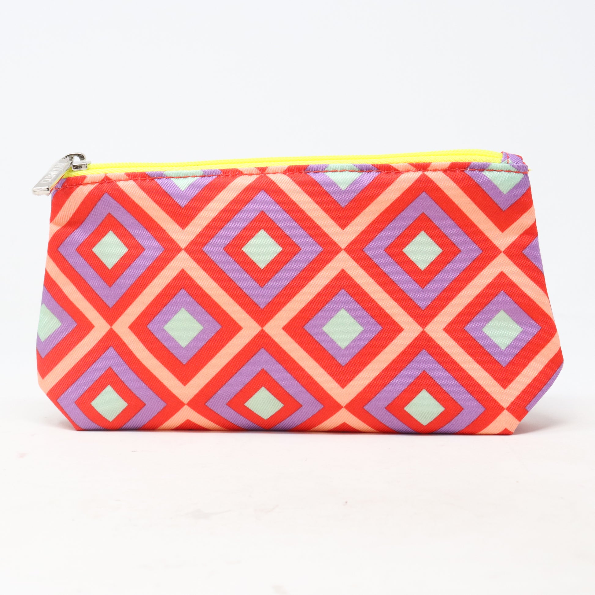 Multi-Color Geo Print Cosmetic Bag