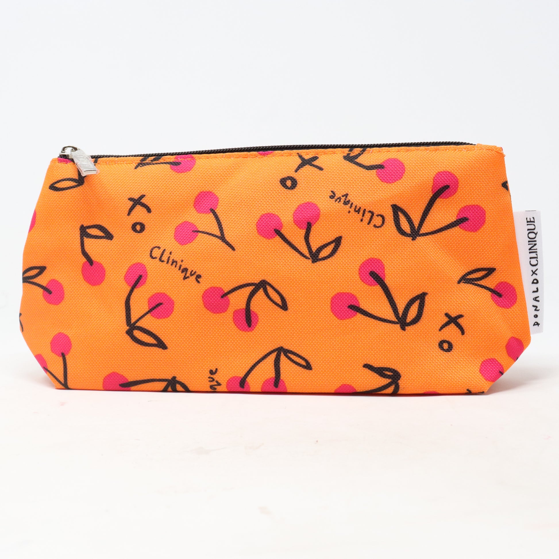 X Donald Cherry Print Cosmetic Bag